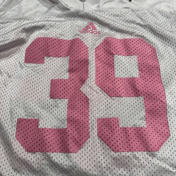 NCAA Wisconsin Badgers #39 Football Jersey Pink Adidas Girls Medium (10-12) - Picture 2 of 6